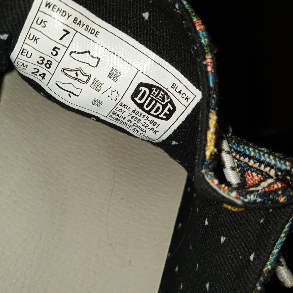 Hey Dude Women's Slip-on Loafers Multicolor Geometric Design Exclusive Size 7 - Picture 5 of 5